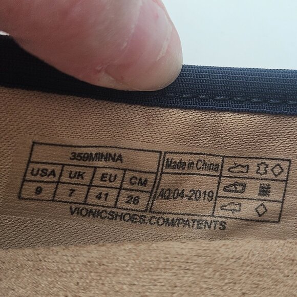 Vionic Minna Navy Blue Bow Ballet Flat Womens Sz 9 NEW - Picture 7 of 7